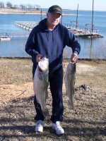 Lake Texoma Striper Fishing Photo